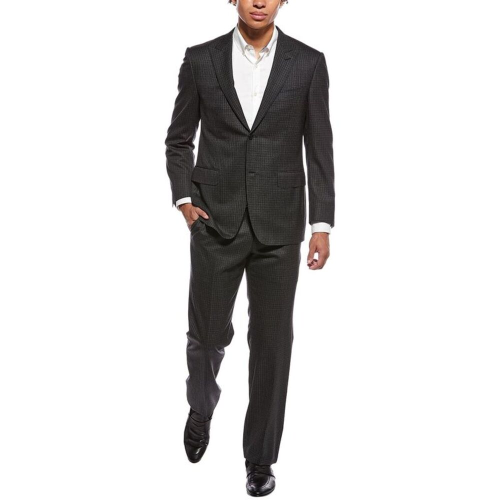 Canali Mens  2Pc Wool-Blend Suit, Grey